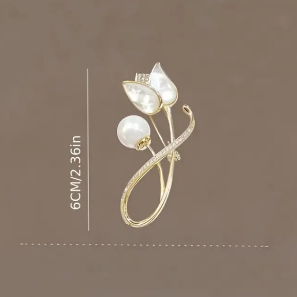 NWOT - Elegant Tulip Brooch - Picture 7 of 7